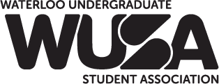 Logo of the Waterloo Undergraduate Student Association with the acronym WUSA in stylized bold font.