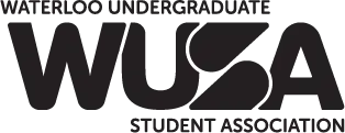 Logo of the Waterloo Undergraduate Student Association with the acronym WUSA in stylized bold font.