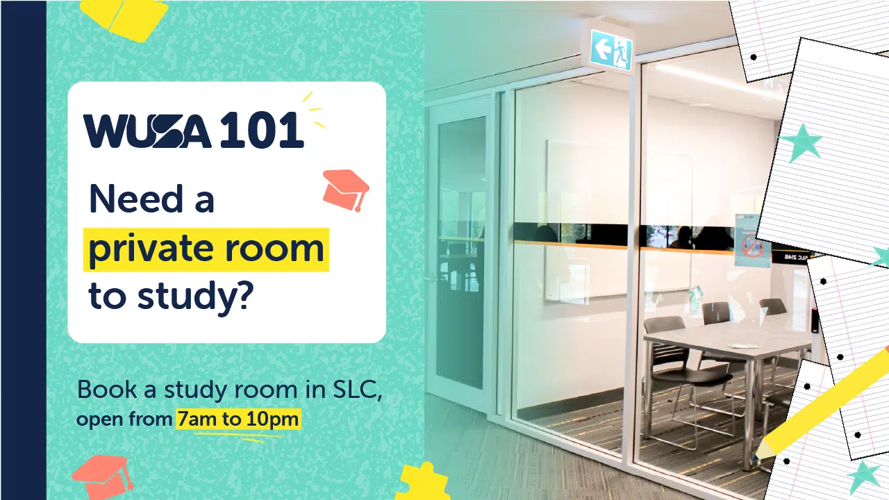 WUSA 101 - Need a private room to study? Book a study room in SLC, open from 7am to 10pm