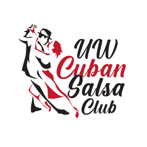 Silhouette of a dancing couple beside “Waterloo Cuban Salsa Club Membership” in bold black and red script, celebrating Cuban Salsa in Waterloo and inviting new members to join the vibrant community.