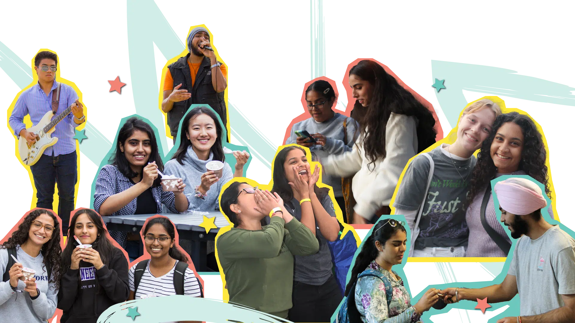 Collage of students engaged in various campus events, University of Waterloo