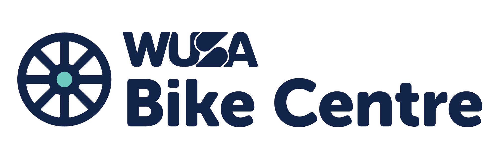 Logo of WUSA Bike Centre featuring a stylized bicycle wheel.