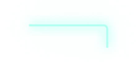 A glowing cyan right angle line, reminiscent of the precision found in Change Engine graphics, stands out sharply against a white background.