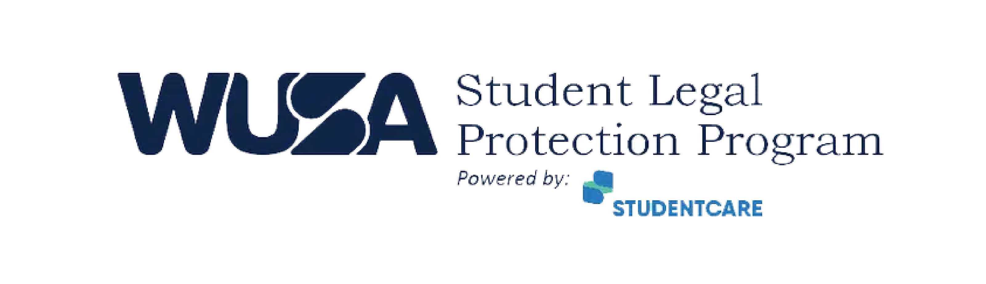 WUSA Student Legal Protection Program logo with 