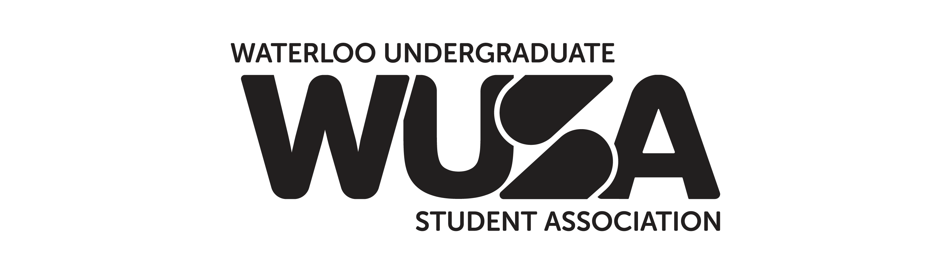 Black logo of Waterloo Undergraduate Student Association with 