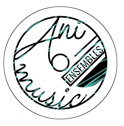 Circular logo with "Ani music" in script and "ENSEMBLES" in block letters on white—ideal for highlighting the Anisummer Tickets product.