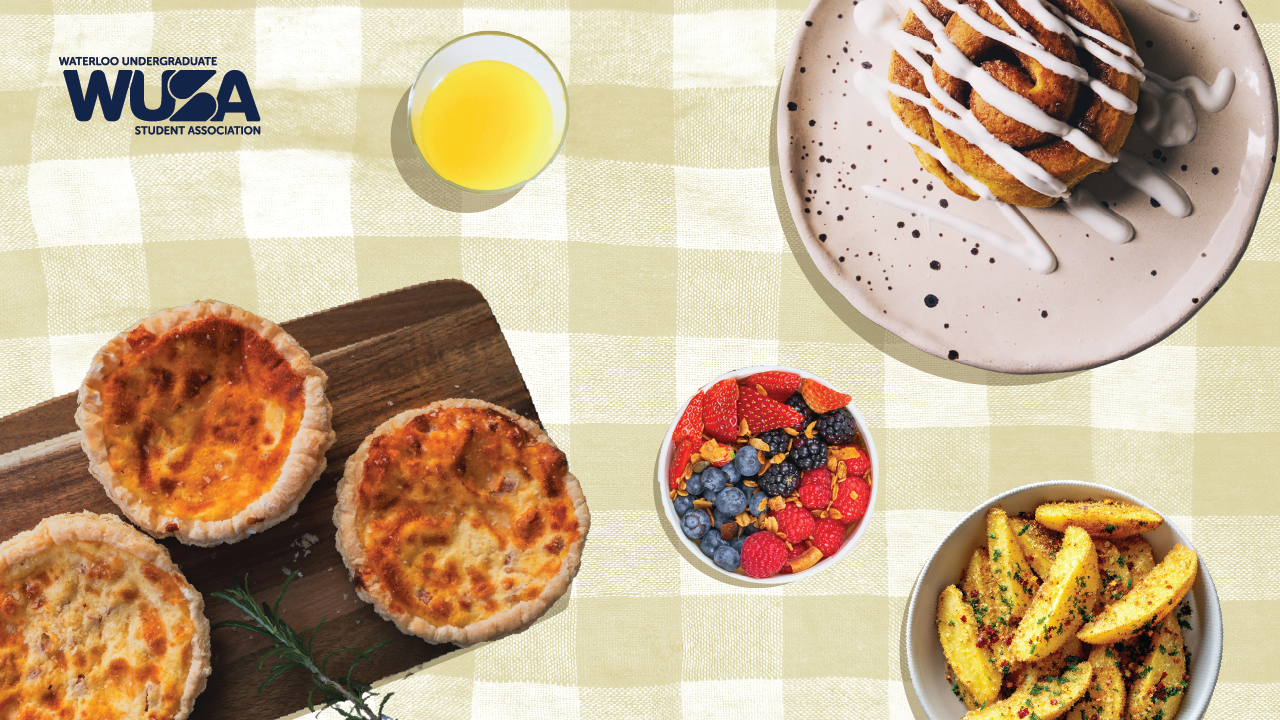 A table with delicious food is set for a delightful Welcome Brunch.