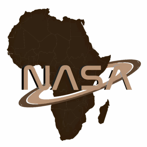 The North African Student Association: Krispy Kreme Donuts logo features "NASA" with a ring orbiting it, set against a dark map of Africa.