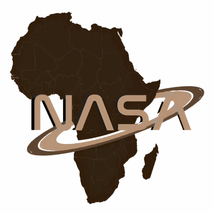 The North African Student Association: Krispy Kreme Donuts logo features "NASA" with a ring orbiting it, set against a dark map of Africa.