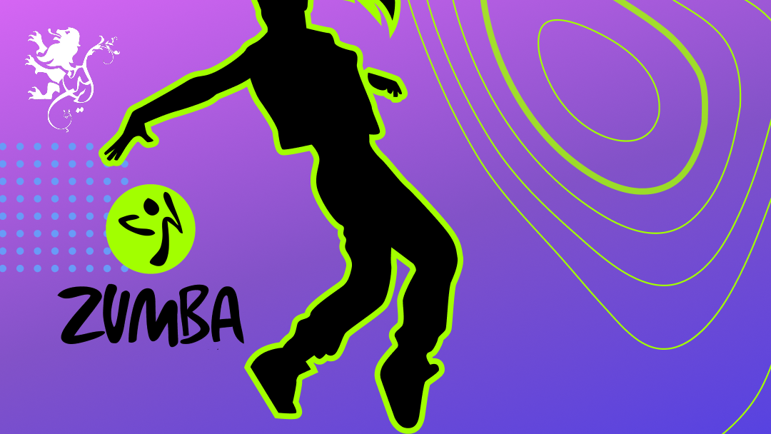 ISAW_Zumba Silhouette dancing for a Persian Zumba event by ISAW on Nov 7, 7PM at PAC - Studio 1; vibrant purple and blue background.