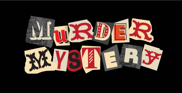 The words "Murder Mystery Night" spelled with cutout magazine letters on a black background, capturing the intrigue and suspense of a YOUdunnit event.