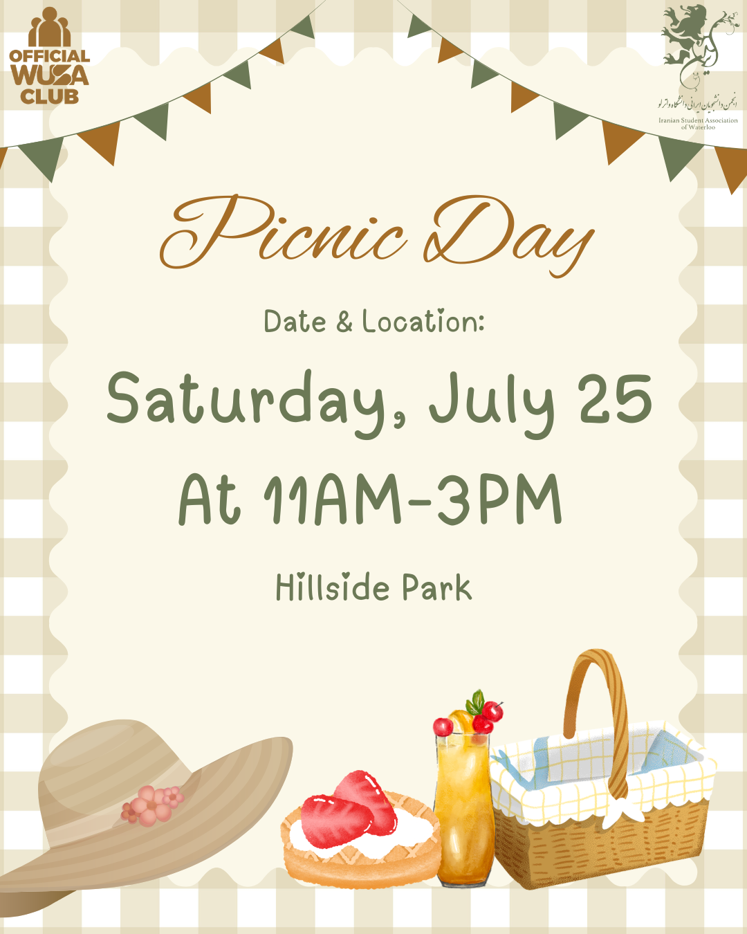 Join us for ISAW's Picnic Day event on July 25, from 11AM to 3PM at Hillside Park! Enjoy picnic food and festive hat illustrations as we celebrate together in the great outdoors.