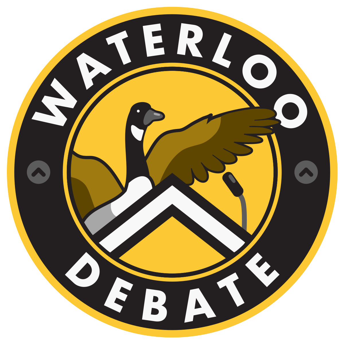 Logo for the 2026 Chancellors Cup featuring a goose with wings spread in front of a podium.